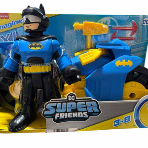 ?Imaginext DC Super Friends Batman Toys, XL Batcycle & XL Batman Figure, Each...